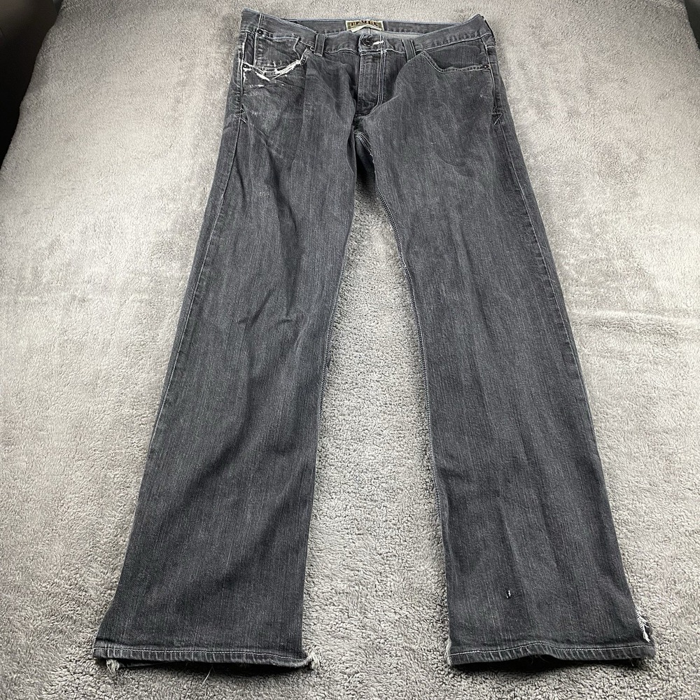 Levis 514 Slim Straight Jeans Mens 36x32 Gray Mid Rise